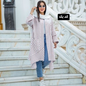 مانتو راه راه خنک تابستانی کد1287