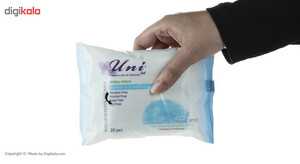 دستمال مرطوب یونی لد مدل Normal To Combination Skin بسته 20 عددی