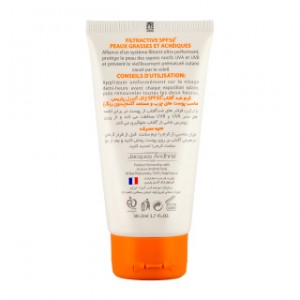 کرم ضد آفتاب بی رنگ ژاک آندرل پاریس SPF 50 مناسب پوست چرب و مستعد آکنه حجم 50 میلی لیتر