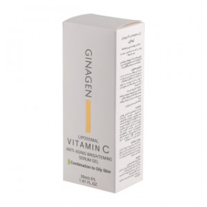 ژل سرم ویتامین C ژیناژن مدل Liposomal مناسب پوست چرب و مختلط حجم 30 میلی لیتر