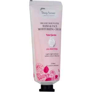 کرم مرطوب کننده دست و صورت دیپ سنس مدل Rose Water ظرفیت 60 میلی لیتر