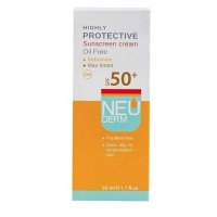 کرم ضد آفتاب رنگی نئودرم مناسب برای پوست چرب و مختلط SPF 50 مدل Highly Protective ظرفیت 50 میلی لیتر