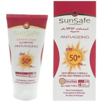 کرم ضد آفتاب سان سیف بژ طبیعی SPF 50 مدل Anti Ageing ظرفیت 50 میلی لیتر