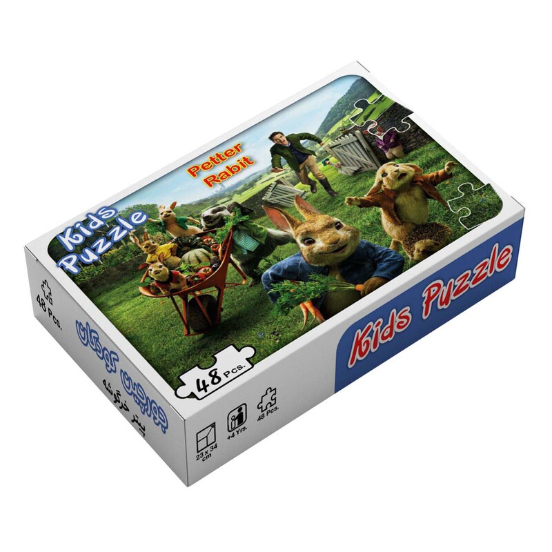 کتاب بسته پازل پیتر خرگوشه 48تکه،باجعبه