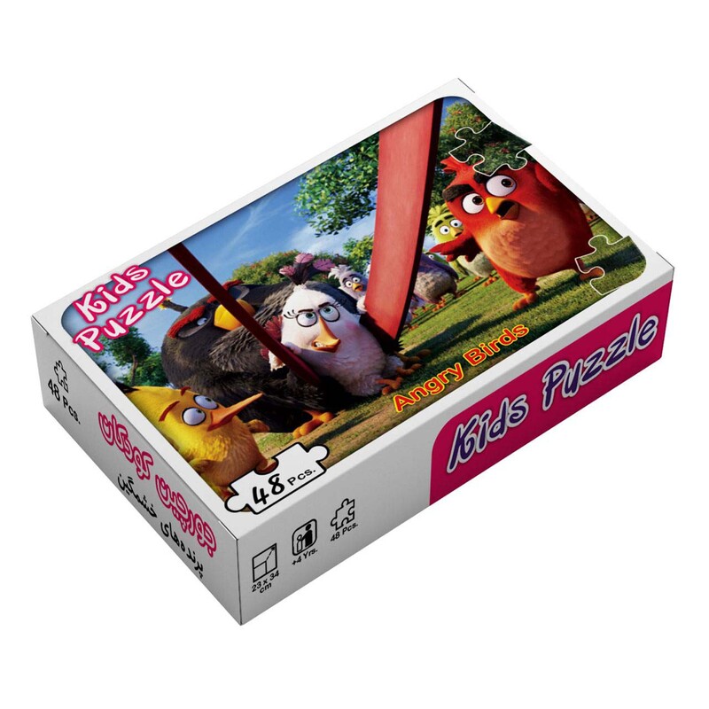 کتاب بسته پازل پرنده های خشمگین 48تکه،باجعبه