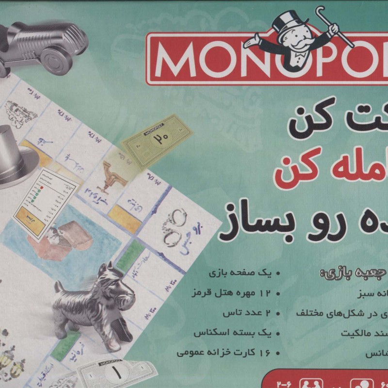 بسته بازی کارتی مونوپولی طهرون