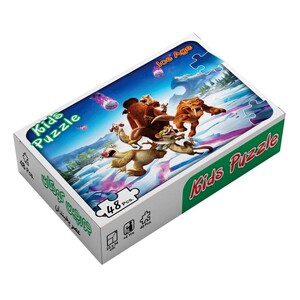 کتاب بسته پازل عصر یخبندان 48تکه،باجعبه