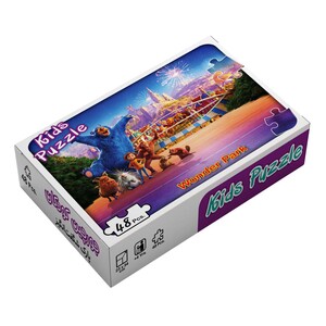 کتاب بسته پازل پارک شگفت انگیزها 48تکه،باجعبه