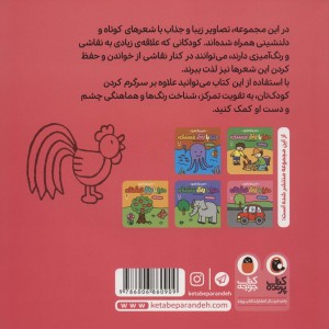 شعر و رنگ آمیزی دنیا با رنگ قشنگه نشر کتاب پرنده قطع خشتی بزرگ