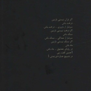 اگر باران نیستی نازنین درخت باش