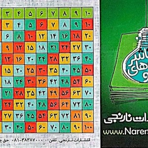 کتاب کارت جیبی جدول ضرب پلکانی گلاسه