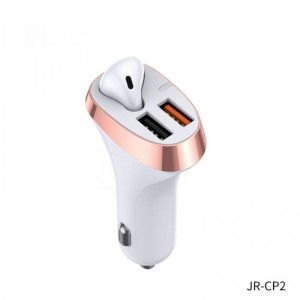 هندزفری بلوتوث و شارژر فندکی جویروم Joyroom JR-CP2 Car Charger Wireless Earphone 2x USB توان 28 وات