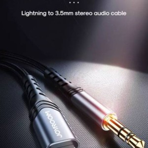 کابل مبدل لایتنینگ به جک ۳.۵ میلیمتری جویروم JOYROOM Lightning To 3.5mm audio cable HIFI SY-A02