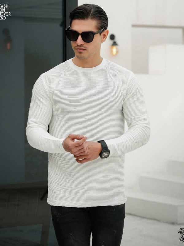 بلوز آستین بلند پنبه اعلا طرح برجسته