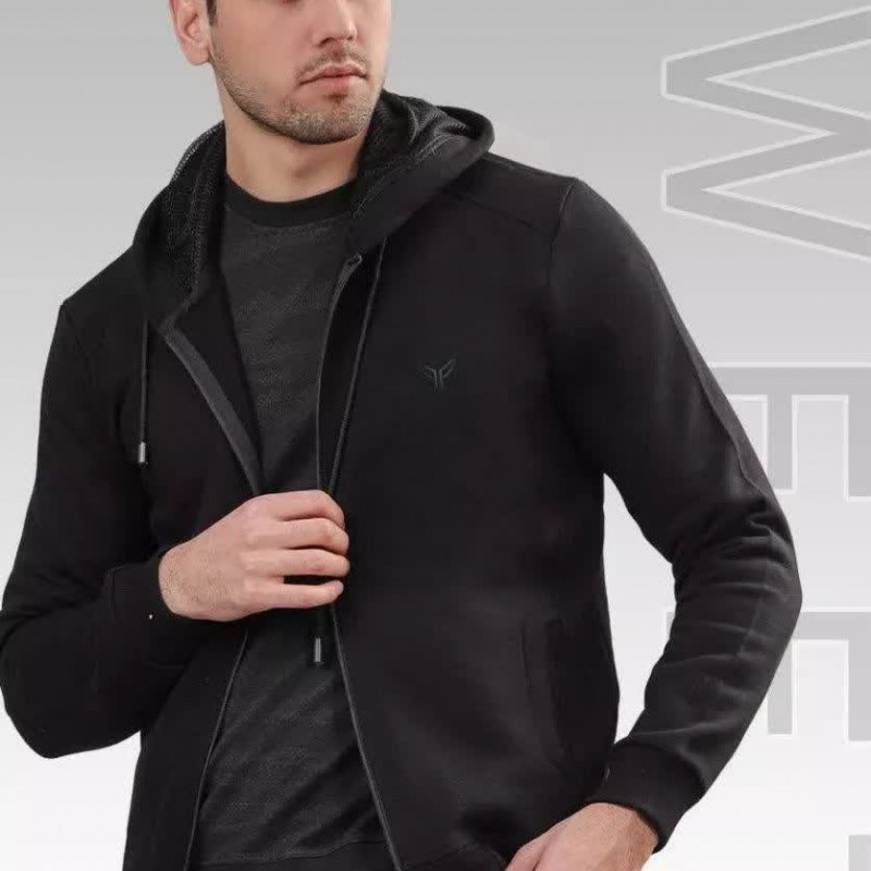 سویشرت دورس سه نخ پنبه ای گلدوزی عقاب