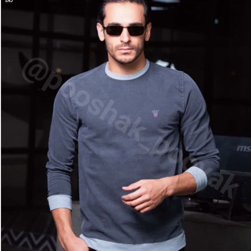 بلوز جین یقه گرد