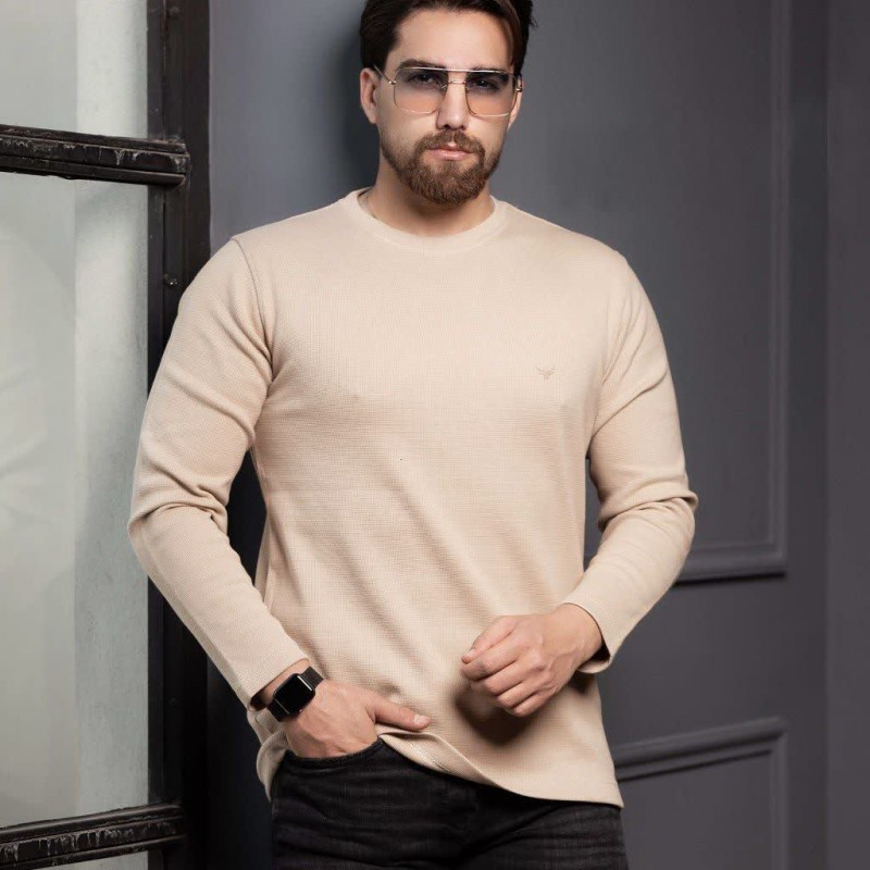 بلوز بیسکوییتی پنبه کد935 پاییزه و بهاره بدون مچ دمپا