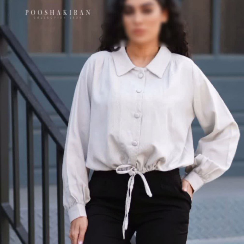 شومیز کنفی بنددار خنک و شیکB4035