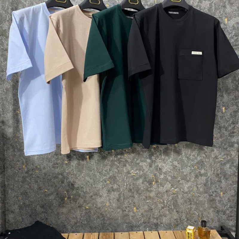 تیشرت پنبه بیسکوییتی تک جیب 1003