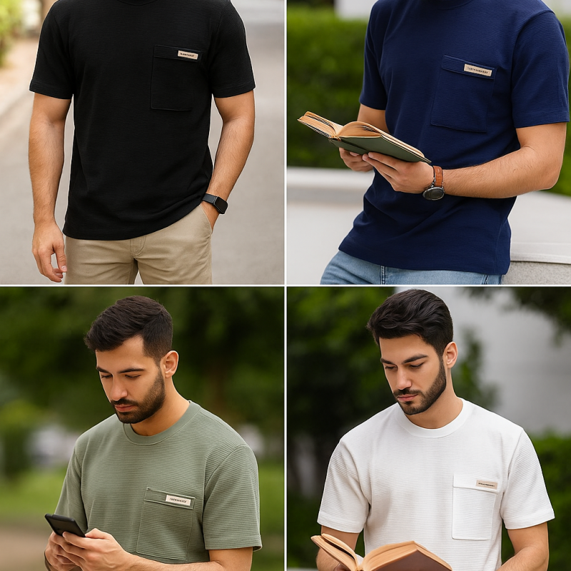 تیشرت پنبه تریکس تک جیب سبک خنک۱٠٠۲