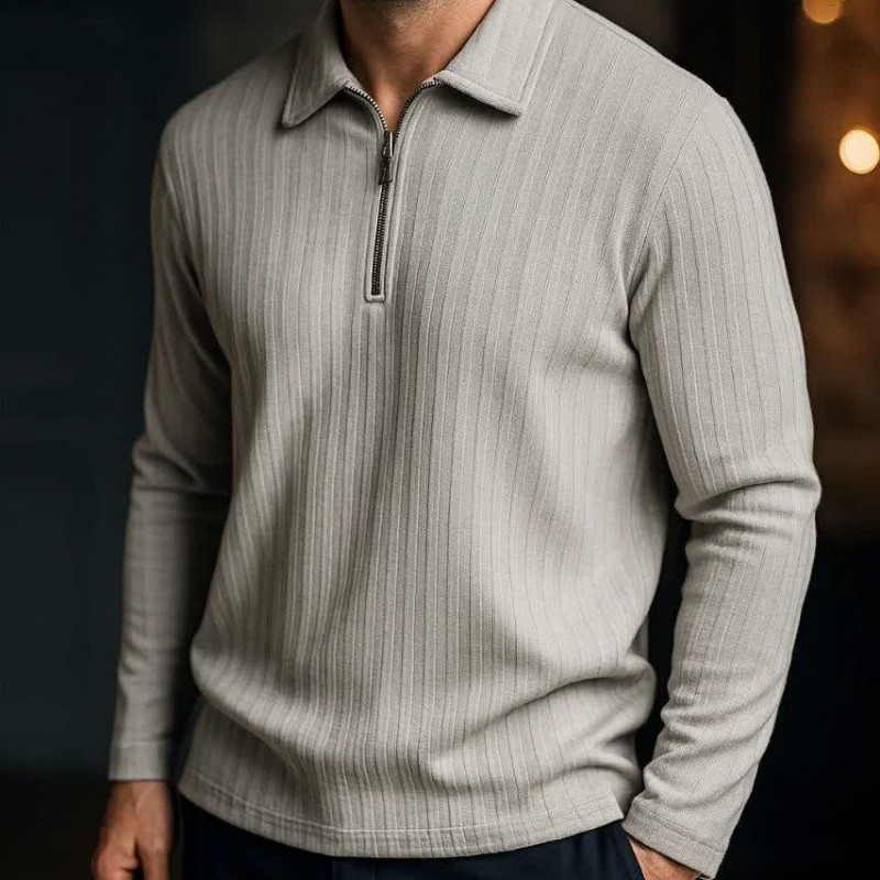 بلوز نیم‌زیپ پنبه مردانه کد 1013 | پاییزه، زمستانه و بهاره | پوشاک پویاک