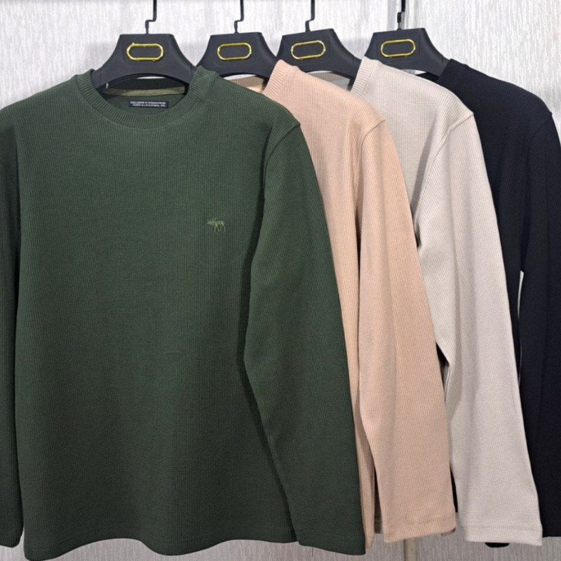 بلوز بیسکوییتی پنبه‌ای مردانه کد 1014 | بلوز پاییزه کشی طرح‌دار | پوشاک پویاک