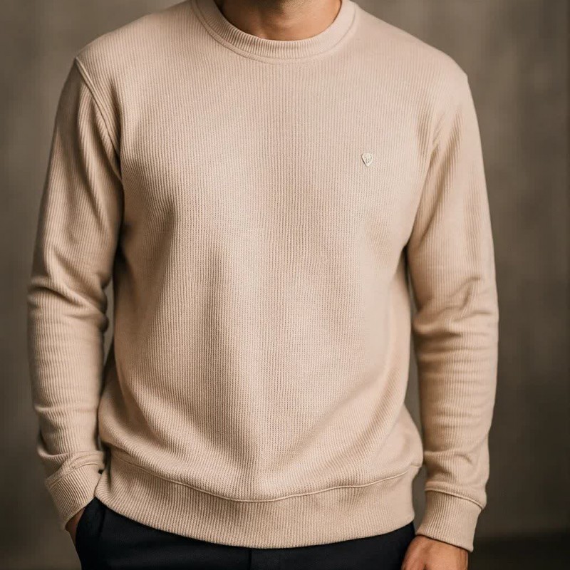 بلوز بیسکوییتی پاییزه مردانه مدل دورس مچ‌دار | پارچه پنبه اعلا کشی طرح‌دار | پوشاک پویاک