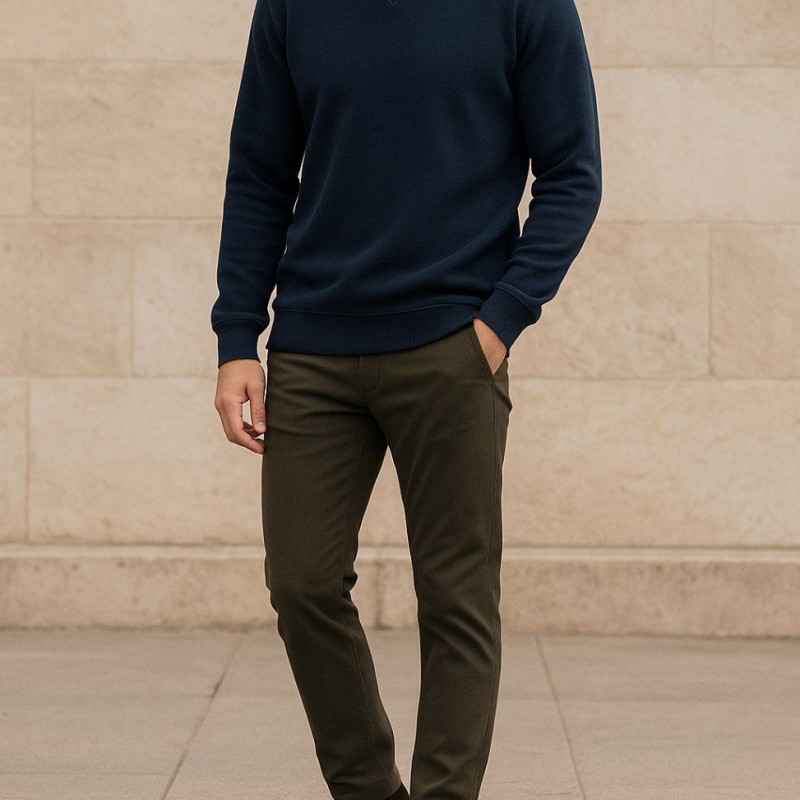 بلوز سلانیک پنبه‌ای یقه‌هفت مردانه | مناسب پاییز و زمستان | پوشاک پویاک