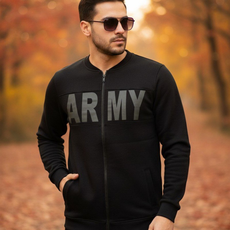 سویشرت دورس سهنخ پنبهای چاپی بدون کلاه توکرکی مردانه | گرم و نرم | کد 757