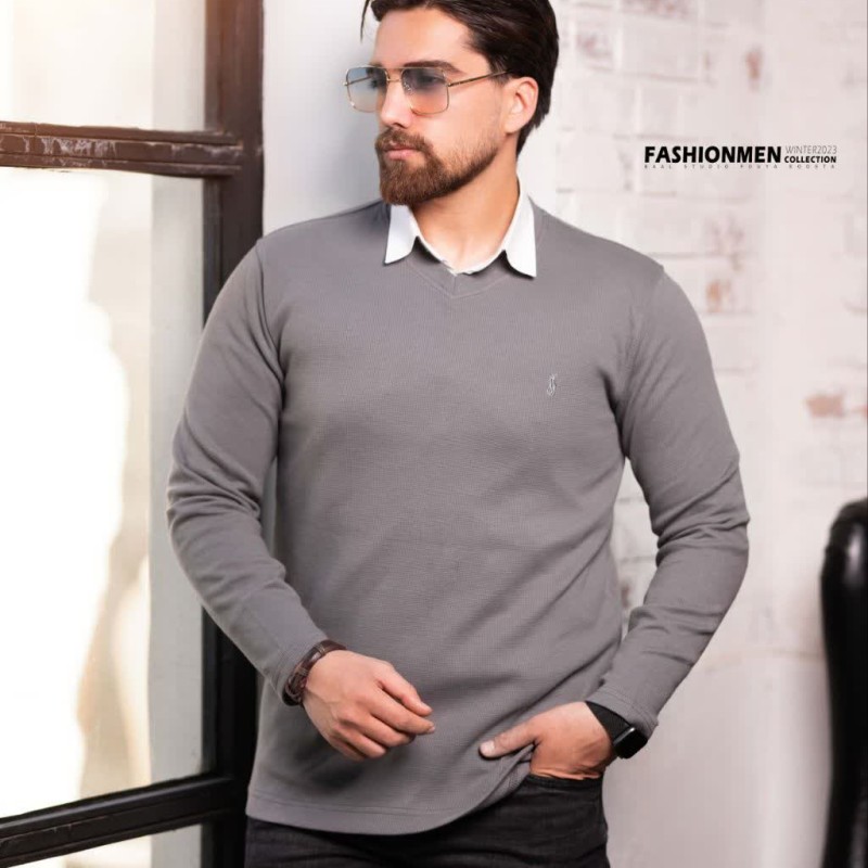 بلوز پنبه بیسکوییتی یقه هفت ۷۷۸