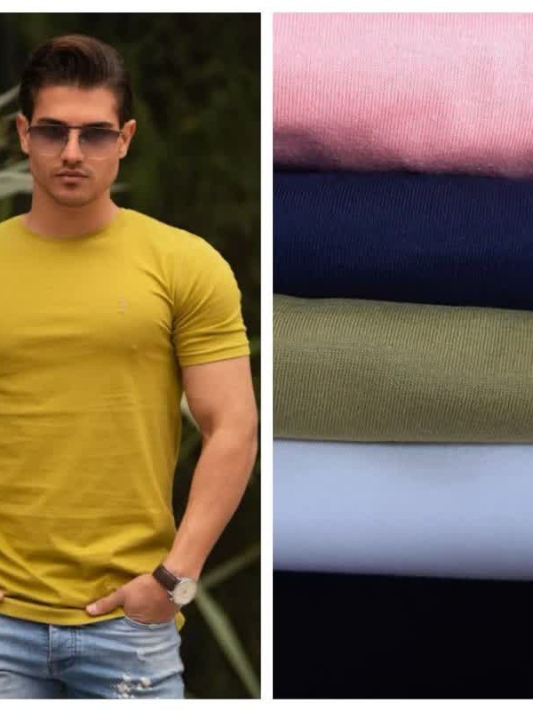 تیشرت پنبه آستین کوتاه خنک ساده جذاب