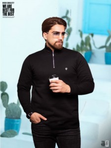 بلوز دورس پنبه نیم زیپ سه نخ۹۱۹