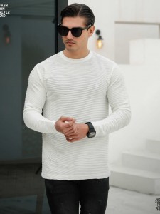 بلوز آستین بلند پنبه اعلا طرح برجسته