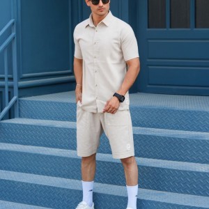 ست لینن اعلا پیراهن و شلوارک کد 903