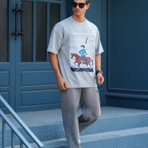 تیشرت پنبه باکسی چاپ dtf کد ۹٠۴