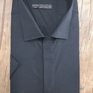 پیراهن تترون آستین کوتاه مشکی ۵٠۹