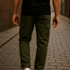 شلوار کارگو مردانه کتان پنبه ۶ جیب کمرکش | شلوار اسپرت و راحتی مردانه | پوشاک پویاک