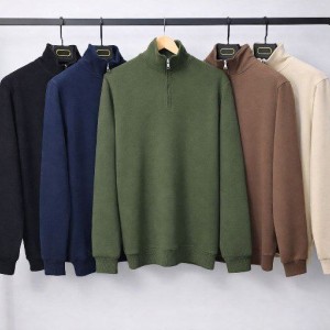 سلانیک پنبه‌ای نیم‌زیپ یقه ایستاده مردانه | کشباف کامل کد 1036