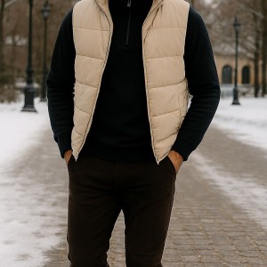 سلانیک پنبه‌ای نیم‌زیپ یقه ایستاده مردانه | کشباف کامل کد 1036