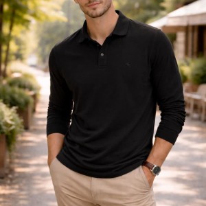 بلوز پنبه دورو یقه‌دار مردانه نخ ۵۰ | چهارفصل | کد 936