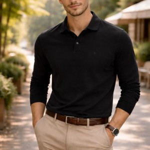 بلوز پنبه دورو یقه‌دار مردانه نخ ۵۰ | چهارفصل | کد 936