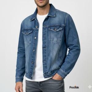 کت جین مردانه کج‌راه سنگین | کد A4041 | تنخور عالی