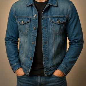 کت جین مردانه کج‌راه سنگین | کد A4041 | تنخور عالی