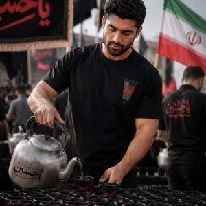 تیشرت مشکی طرح نقشه ایران سرافراز | پنبه سوپر اعلا کد ۹۰۵