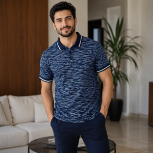 پولوشرت پنبه‌ای مردانه رینبو کد ۹۵۰ | خنک و سبک تابستانی