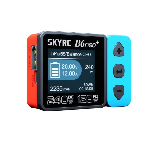 شارژر هوشمند SkyRC B6neo+ با توان 240 وات و جریان 10 آمپر