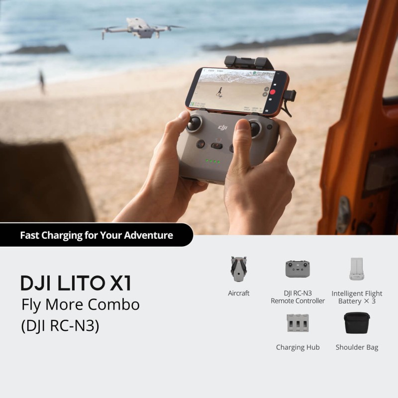 پهپاد DJI Lito X1 Fly More Combo با ریموت DJI RC-N3