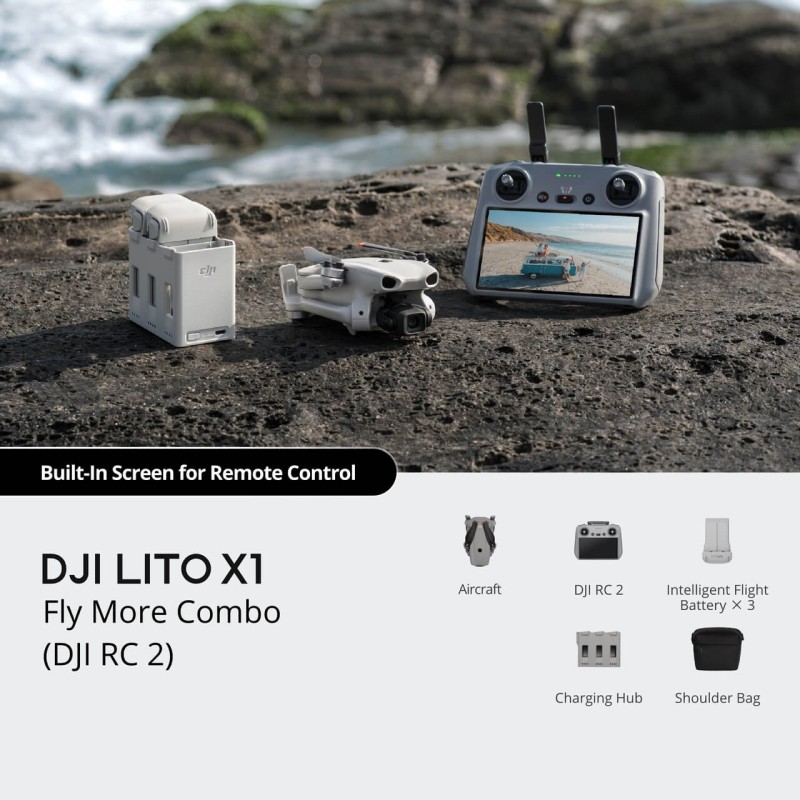 پهپاد DJI Lito X1 Fly More Combo با ریموت DJI RC 2