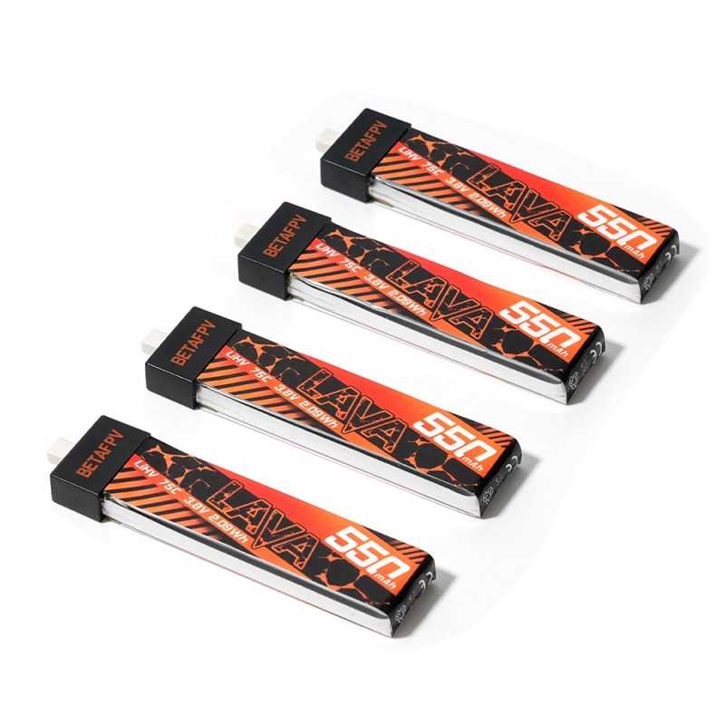 باتری BETAFPV LAVA LiHV 1S 550mAh 75C BT2.0 (بسته 4 عددی)
