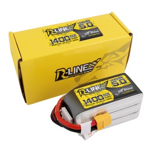 باتری Tattu R-Line Version 5.0 1400mAh 6S 150C LiPo XT60 | باتری حرفه‌ای FPV